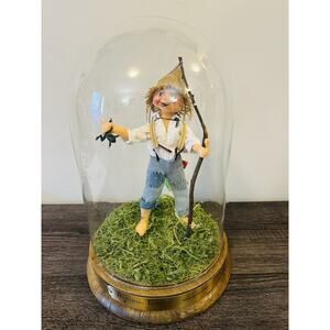 Annalee Dolls 1986 Huckleberry Finn Doll Glass Globe #281 Collectible Home Decor